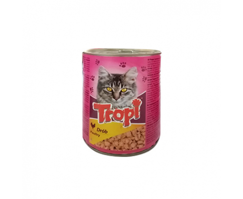 Храна за котки Тропи 415г Консерва Пиле