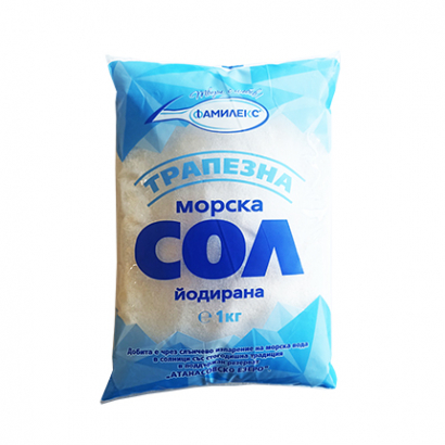 Морска сол Фамилекс 1кг Трапезна Морска сол Фамилекс 1кг Трапезна