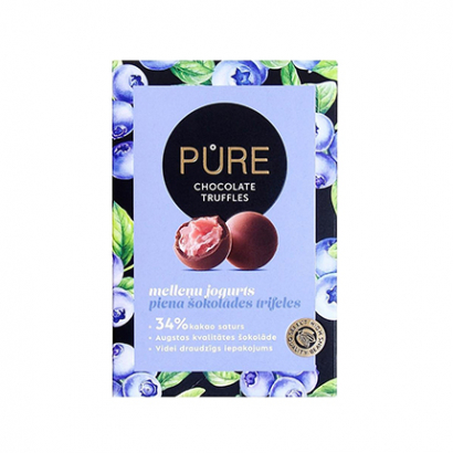 Шоколадови бонбони трюфели Пюр 148г Боровинки и йогурт