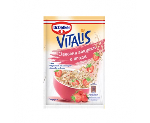Овесена закуска Виталис 56г Ягода