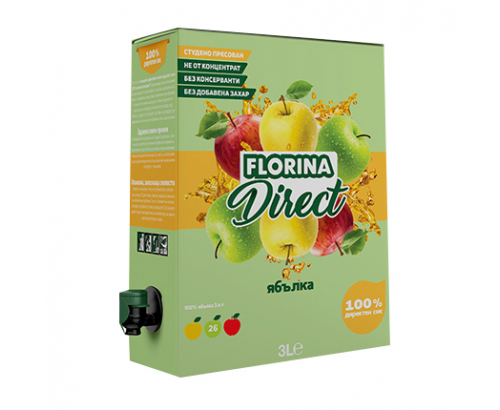 Сок Флорина 3л Директ Ябълка Сок Флорина 3л Директ Ябълка