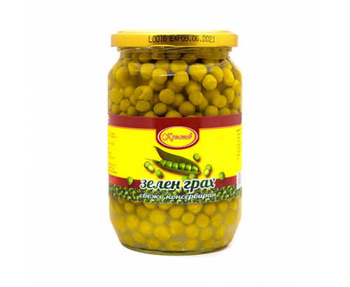 Зелен грах Кръстев 680г Зелен грах Кръстев 680г