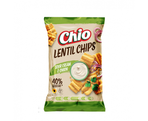 Чипс Чио от леща 65г С вкус на сметана и лук Чипс Чио от леща 65г С вкус на сметана и лук
