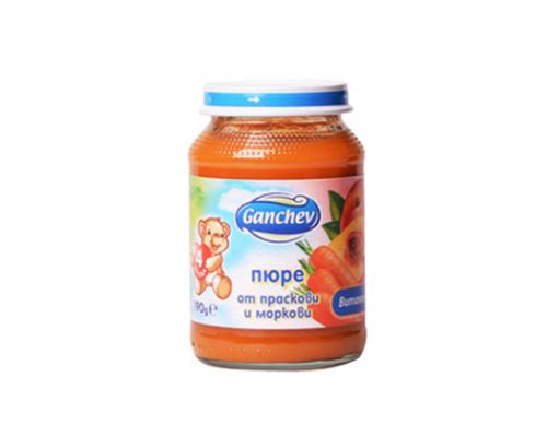 Пюре Ганчев 190г Праскова и морков Пюре Ганчев 190г Праскова и морков