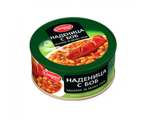 Наденица с боб Компас 300г Наденица с боб Компас 300г