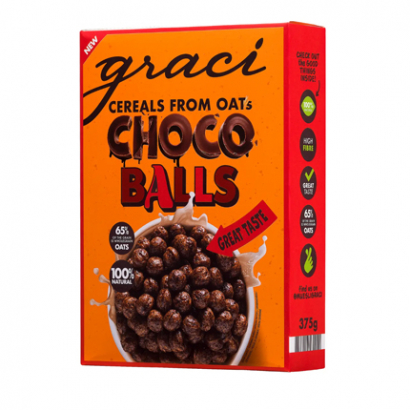 Зърнена закуска Граци 375г Шоколадови топчета