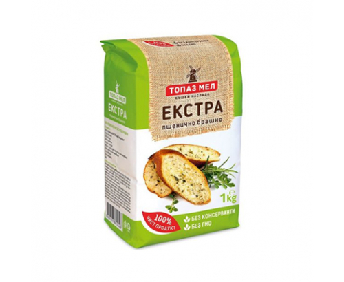 Брашно Топаз тип 500 1кг Екстра Брашно Топаз тип 500 1кг Екстра