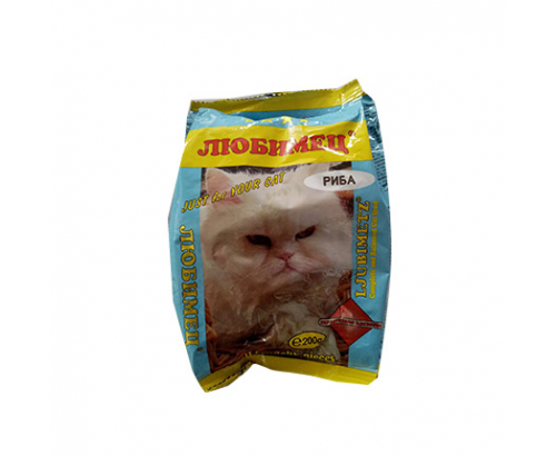 Храна за котки Любимец 200г Риба Храна за котки Любимец 200г Риба