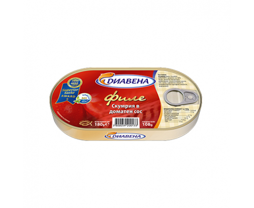 Скумрия филе Диавена 180г Доматен сос Скумрия филе Диавена 180г Доматен сос