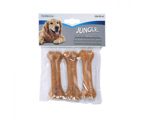 Кокал за кучета Джангъл 3бр От пресована кожа Кокал за кучета Джангъл 3бр От пресована кожа