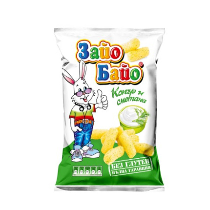 Пшенични пръчици Зайо Байо 60г Сметана и копър Пшенични пръчици Зайо Байо 60г Сметана и копър
