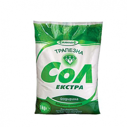 Трапезна сол Фамилекс 1кг Екстра Трапезна сол Фамилекс 1кг Екстра