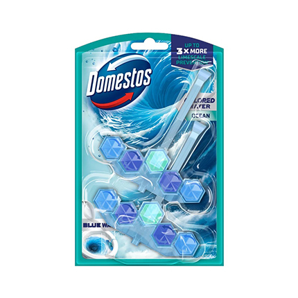 Ароматизатор за тоалетна Доместос 2х48г Синя вода океан Ароматизатор за тоалетна Доместос 2х48г Синя вода океан
