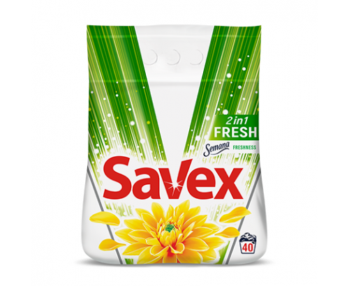 Прах за пране Савекс 3,6кг Фреш Прах за пране Савекс 3,6кг Фреш