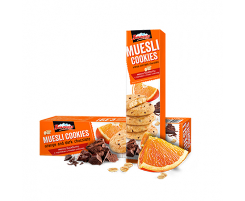 Бисквити Мюсли Боровец 110г портокал и тъмен шоколад