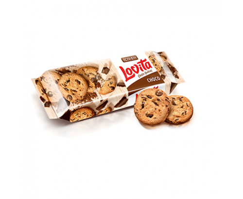 Бисквити Кукис Ловита 150г Ванилия с парченца шоколад Бисквити Кукис Ловита 150г Ванилия с парченца шоколад