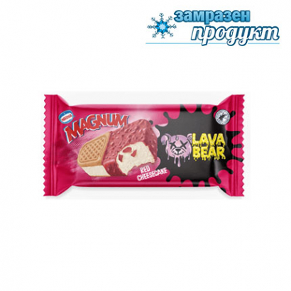 Сладолед Магнум Лава Беър 140мл Червен чийзкейк