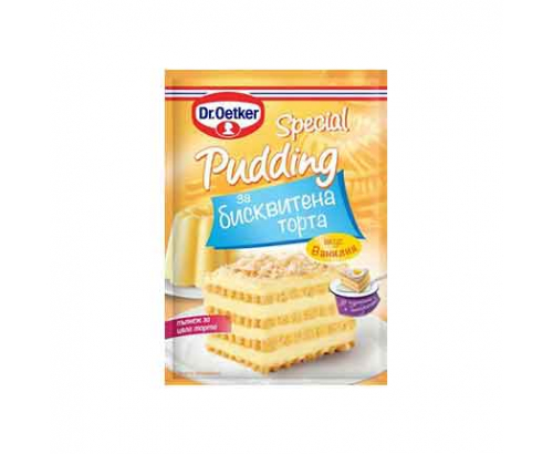 Пудинг за бисквитена торта Д-р Йоткер 70г Ванилия Пудинг за бисквитена торта Д-р Йоткер 70г Ванилия