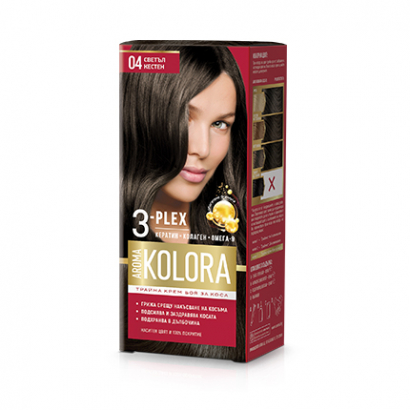 Боя за коса Арома Колор 04 Светъл Кестен