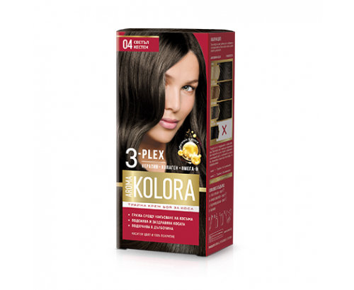Боя за коса Арома Колор 04 Светъл Кестен Боя за коса Арома Колор 04 Светъл Кестен
