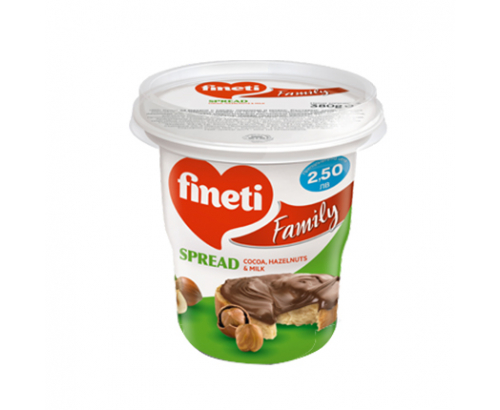 Какаов крем с лешници Финети 380г Какаов крем с лешници Финети 380г