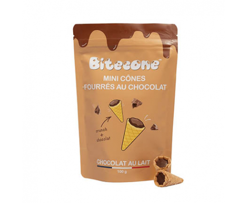 Вафлени фунийки 100г С млечен шоколад Вафлени фунийки 100г С млечен шоколад