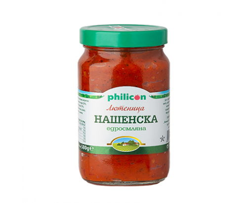 Лютеница Филикон Премиум 525г Нашенска едросмляна Лютеница Филикон Премиум 525г Нашенска едросмляна