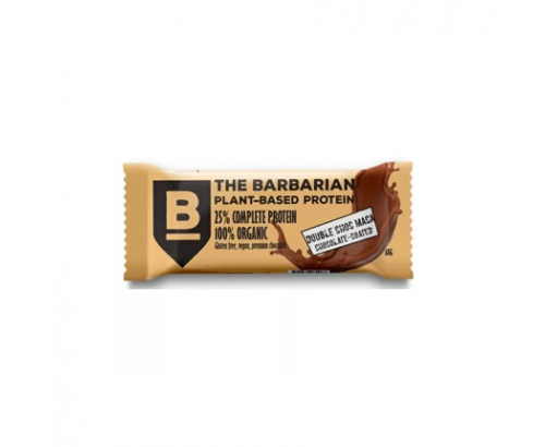 Био протеинов бар Барбариан 68г С двоен шоколад и мака