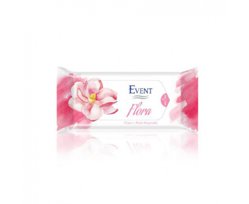 Влажни кърпи Евент 15бр Магнолия Влажни кърпи Евент 15бр Магнолия