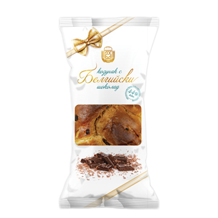 Козунак Добруджански хляб 500г С белгийски шоколад Козунак Добруджански хляб 500г С белгийски шоколад