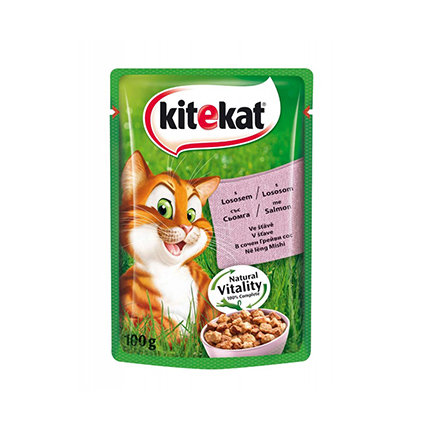 Храна за котки Китекат 100г Пауч Сьомга