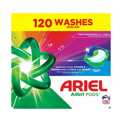 Гел капсули Ариел 2х60бр Цветно Гел капсули Ариел 2х60бр Цветно