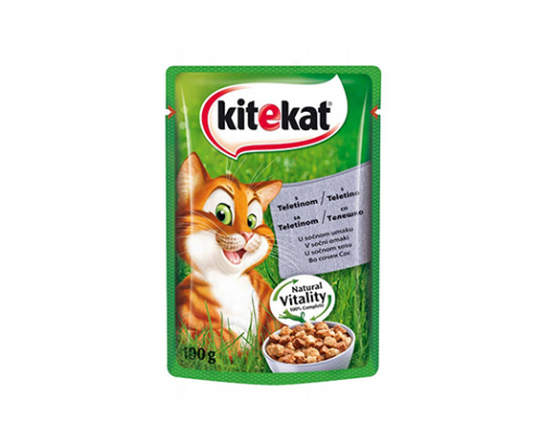 Храна за котки Китекат 100г Пауч Телешко Месо
