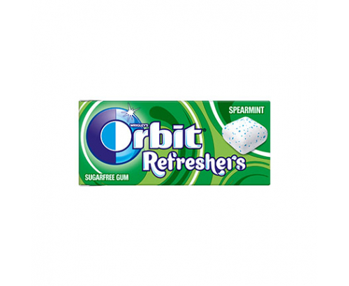 Дъвки Орбит Рефрешърс 15,6г Спеарминт Кристали Дъвки Орбит Рефрешърс 15,6г Спеарминт Кристали