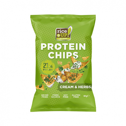 Протеинов чипс Райс ъп 60г Сметана и билки