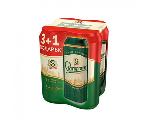 Бира Старопрамен 4х500мл Бира Старопрамен 4х500мл