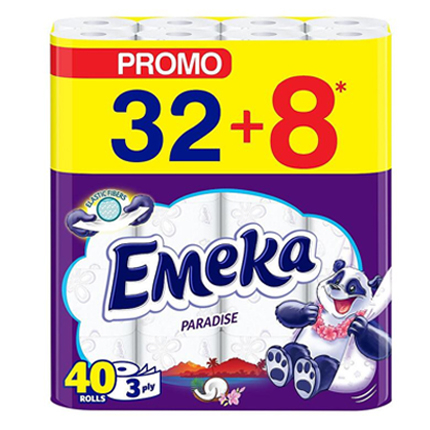Тоалетна хартия Емека 40бр Парадайс