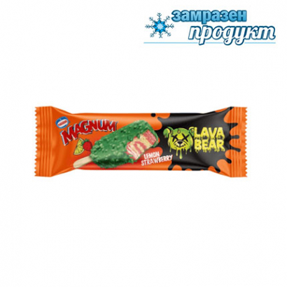 Сладолед Магнум Лава Беър 90мл Ягода и лимон