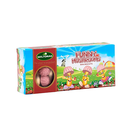 Бисквити Фъни Гъбки 60г Ягода