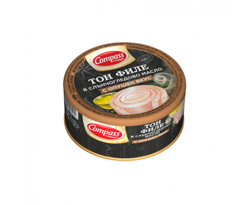 Риба тон филе Компас 160г С опушен вкус Риба тон филе Компас 160г С опушен вкус