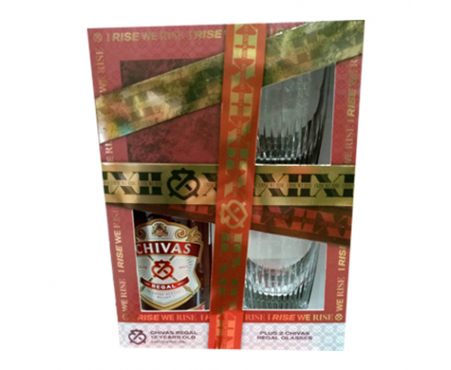 Уиски Чивас Регал 700мл + 2 чаши Уиски Чивас Регал 700мл + 2 чаши