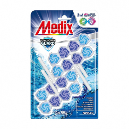 Ароматизатор за тоалетна Медикс Пауър Гард 4х55г Океан