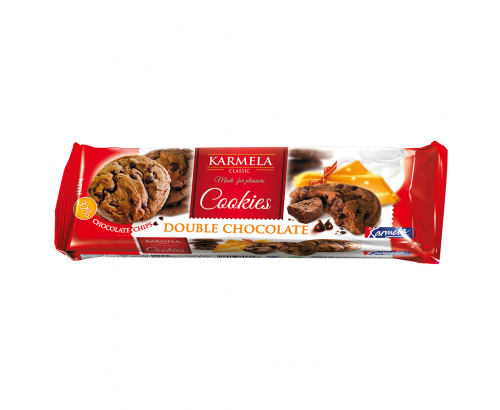 Бисквити кукис Кармела 150г Двоен Шоколад