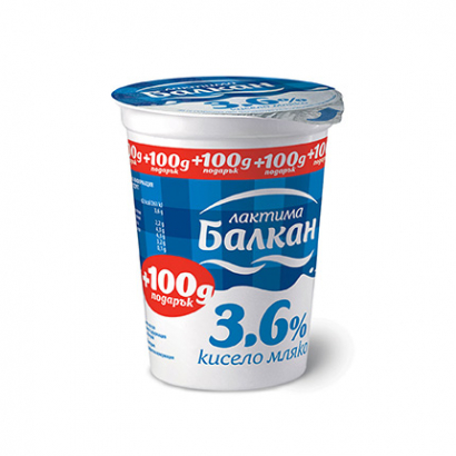 Кисело мляко Балкан 3,6% 400г