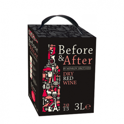 Вино Бифор енд Афтър 3л Червено