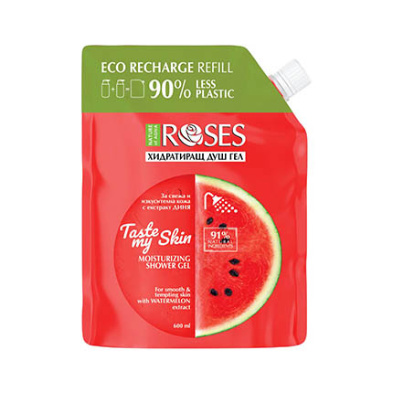 Душ гел Роузес 600мл Диня пълнител