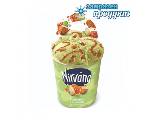 Сладолед Нирвана 420мл Пистачио и бадем Сладолед Нирвана 420мл Пистачио и бадем