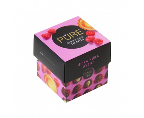 Шоколадови бонбони трюфели Пюр 96г Чийзкейк и малина Шоколадови бонбони трюфели Пюр 96г Чийзкейк и малина