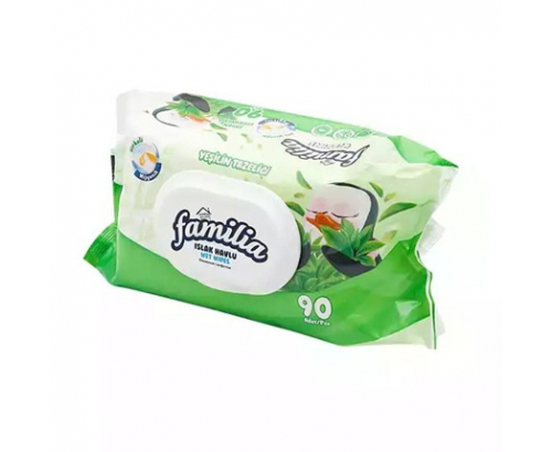 Влажни кърпи Фамилия 90бр Грийн Фрешнес Влажни кърпи Фамилия 90бр Грийн Фрешнес