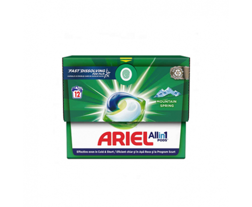 Гел капсули Ариел 12бр Планинска пролет Гел капсули Ариел 12бр Планинска пролет